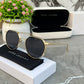 Branded Mj Metal Frame Gold Black Sunglasses (With Original Kit)