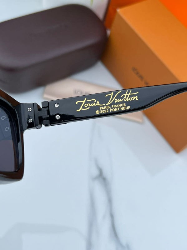 Branded LV Millionaire Sunglasses Full black (With Original Kit)