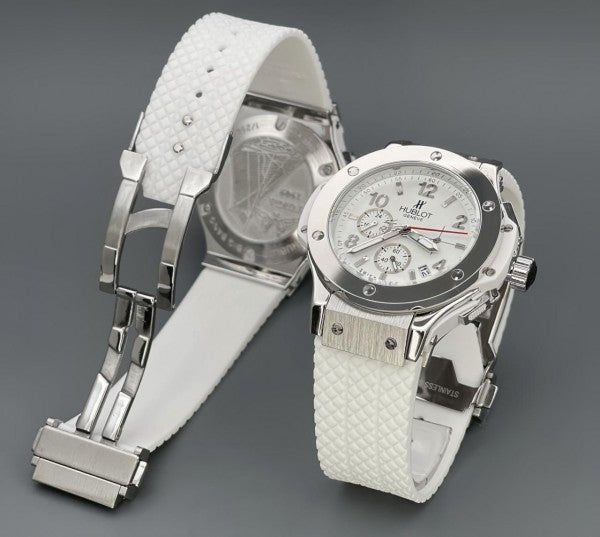 Hblot Big Bang Silver White Mens Watch