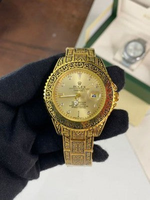 Rlx Vintage Full Gold Mens Watch