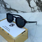 Branded Db Round Full Black Sunglasses  (With Original Kit)