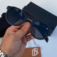 Branded Db Round Full Black Sunglasses  (With Original Kit)