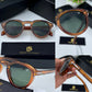 Branded Db Round Brown Green Sunglasses  (With Original Kit)