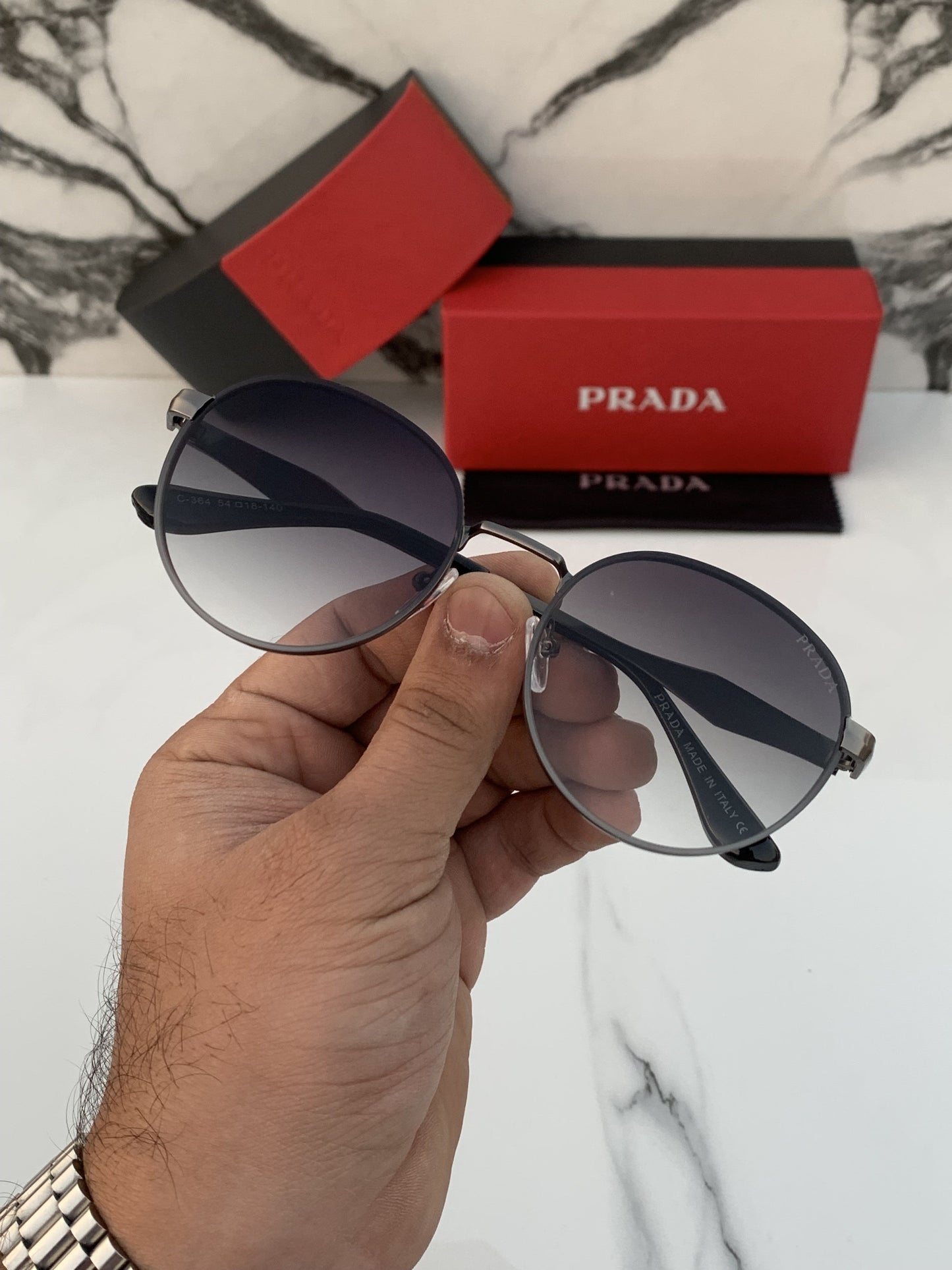 Branded PDA Sunglasses  364_black_shaded (With Box)