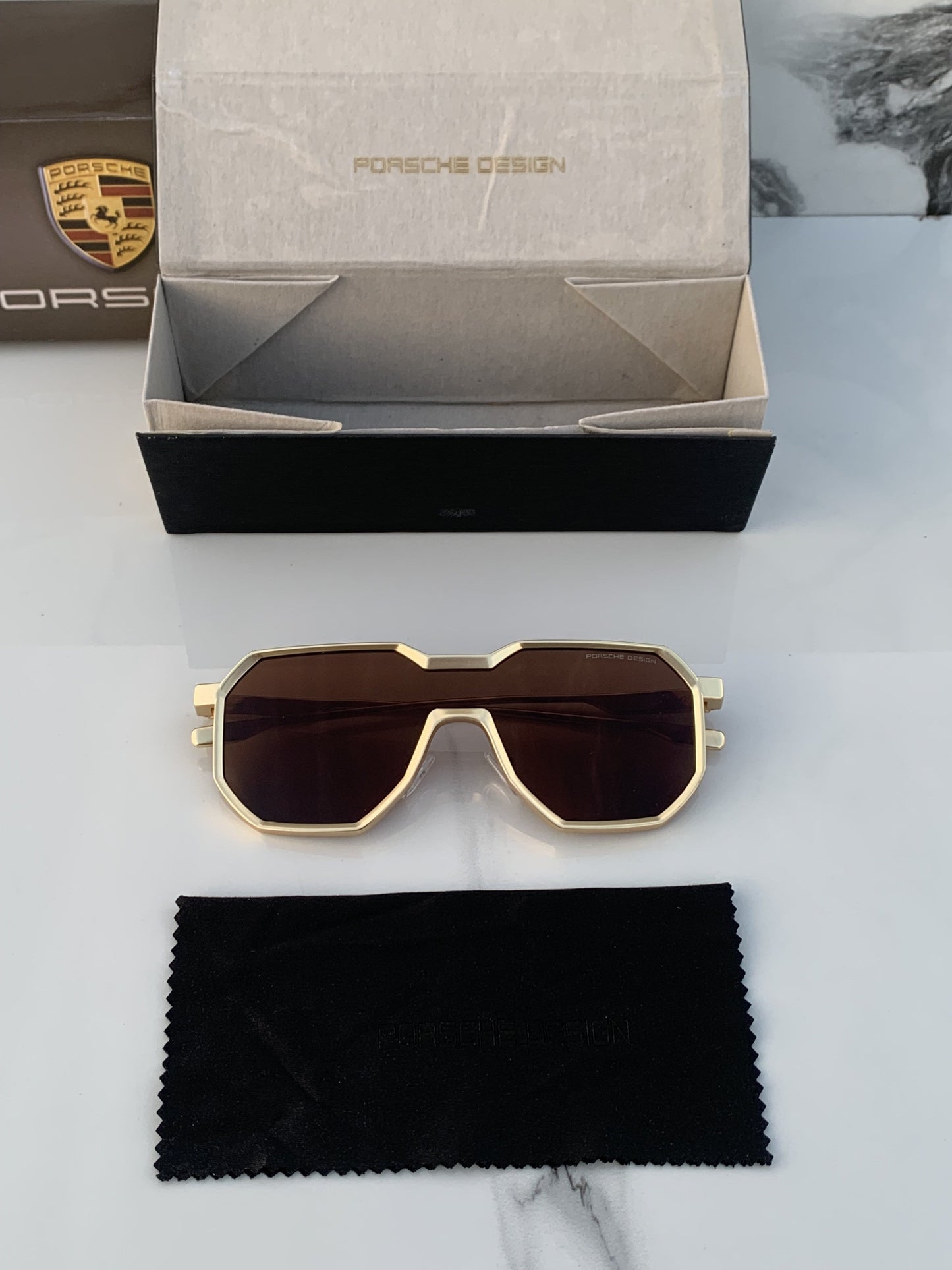 Branded Sunglasses design 98145 gold brown