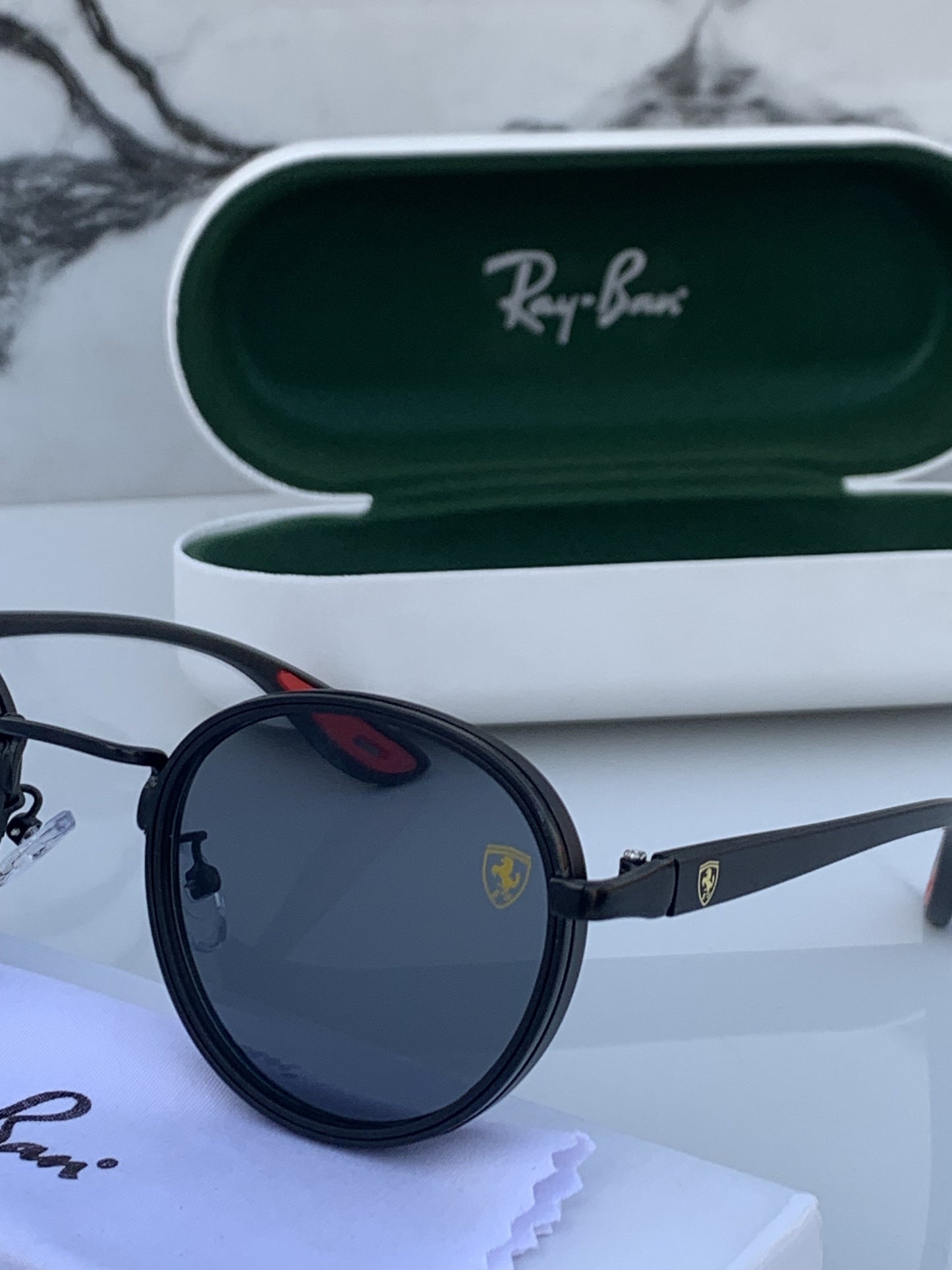 Branded  Rb Full Black Sunglasses(With Box)