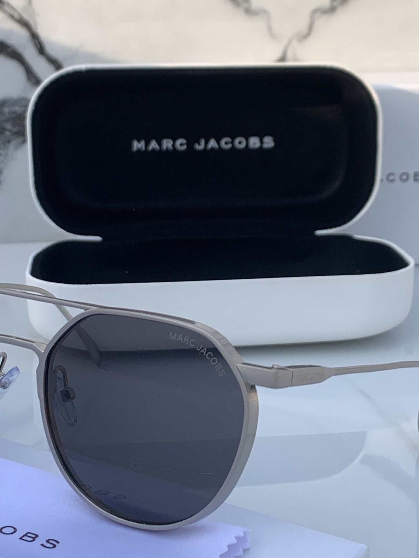 Branded  MJ Silver Grey Sunglasses (With Original Kit)