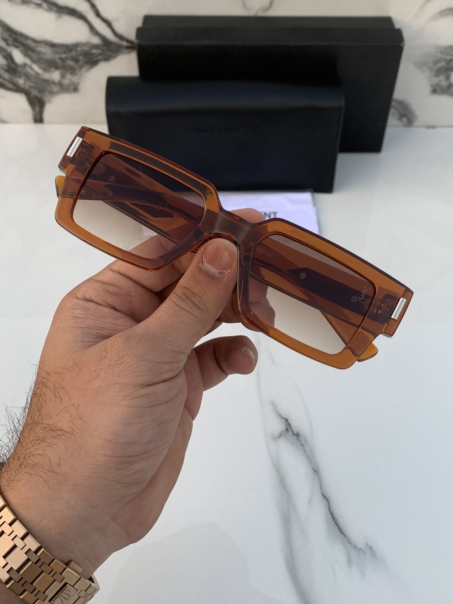 Branded  YSNT Brown Sunglasses (With Original Kit)