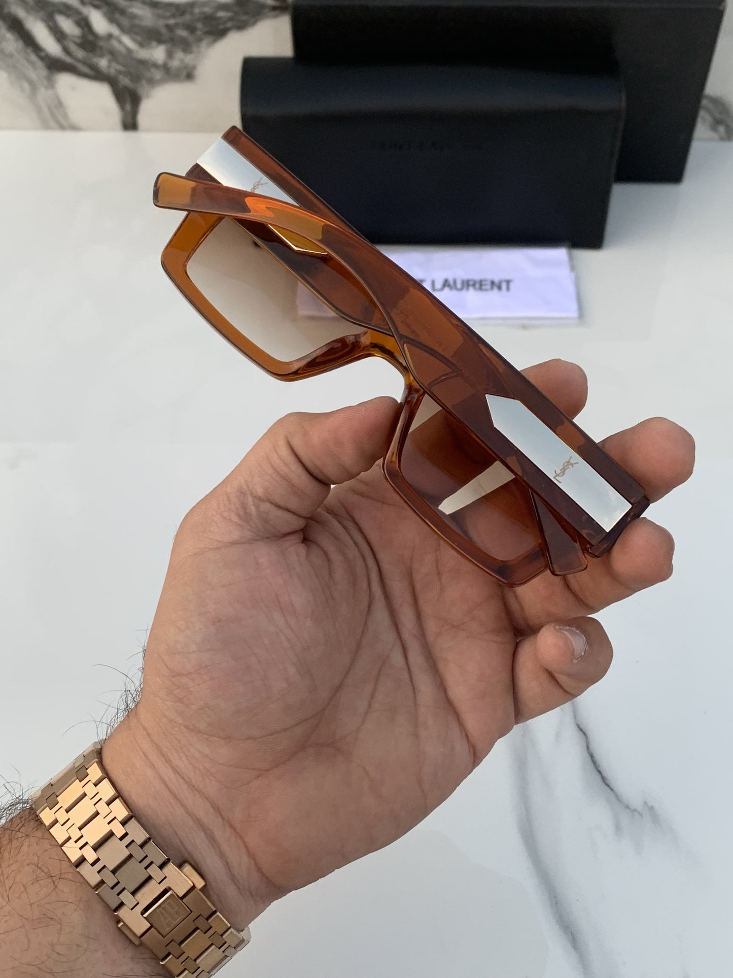 Branded  YSNT Brown Sunglasses (With Original Kit)