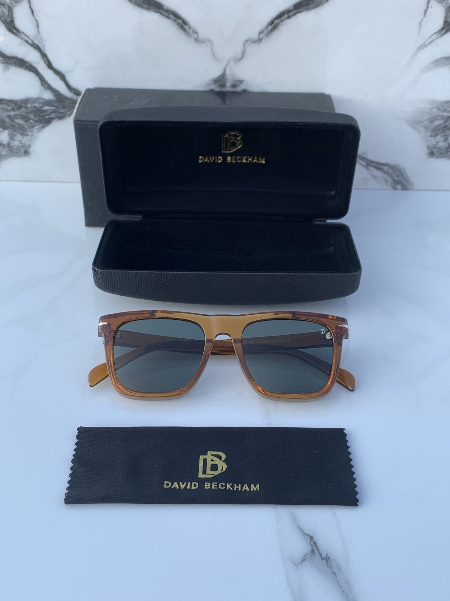 Branded  DB Brown Sunglasses Grey (With Original Kit)