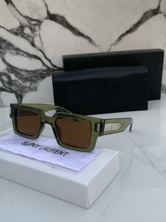 Branded  Ys sant laurent green Sunglasses (With Original Kit)