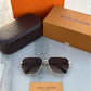 Branded Lv Gold Brown Sunglasses FT (With Original Kit)