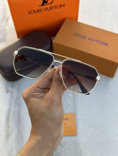 Branded Lv Gold Brown Sunglasses FT (With Original Kit)