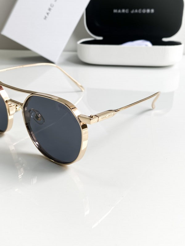 Branded Mj Gold Black Sunglasses Bt (With Original Kit)