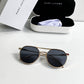 Branded Mj Gold Black Sunglasses Bt (With Original Kit)