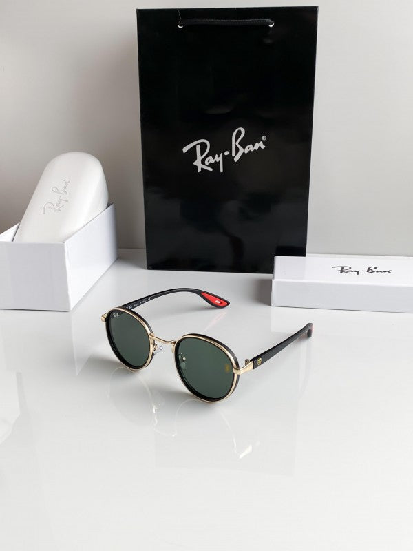 Branded  Rb Gold Green Sunglasses Bt (With Original Kit)