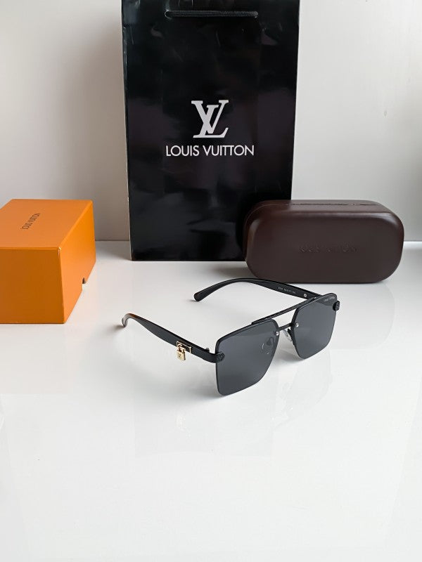 Branded  Lv Gold Black Sunglasses Bt (With Original Kit)