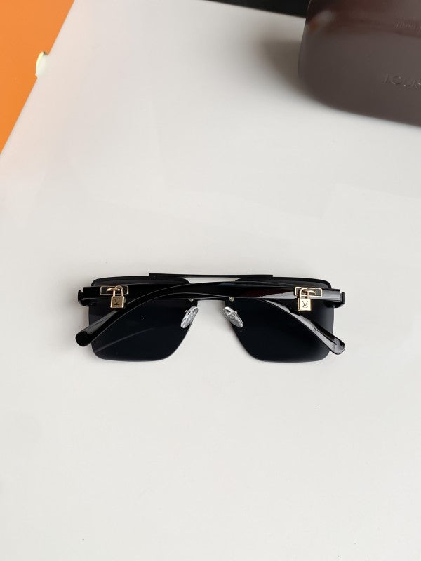 Branded  Lv Gold Black Sunglasses Bt (With Original Kit)