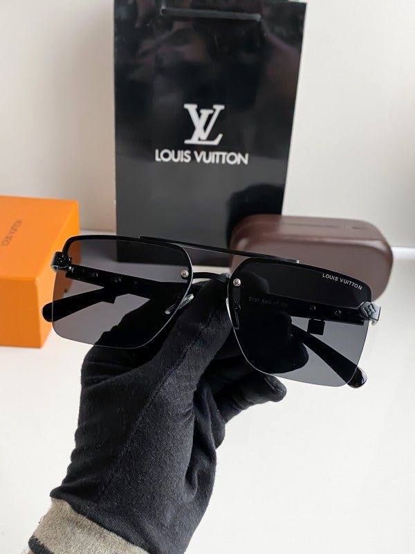 Branded  Lv Gold Black Sunglasses Bt (With Original Kit)