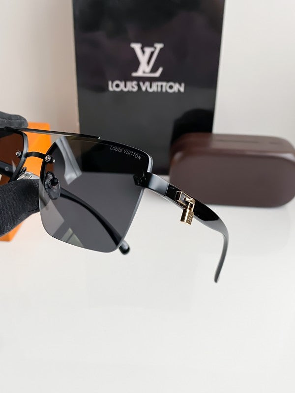 Branded  Lv Gold Black Sunglasses Bt (With Original Kit)