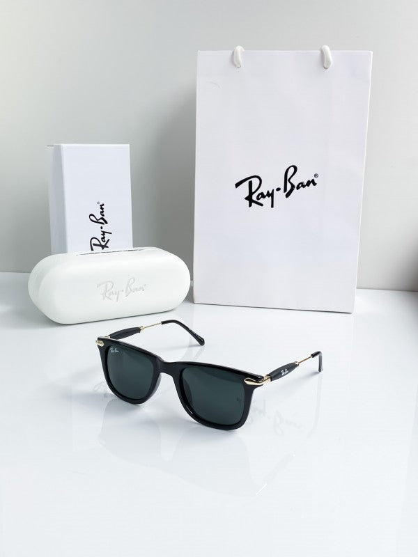 Branded  RB Gold Black Sunglasses (With Original Kit)