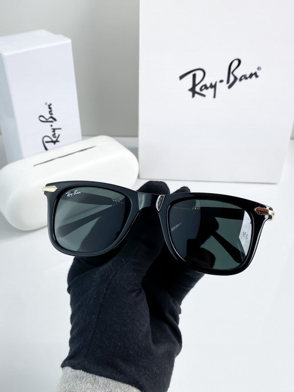 Branded  RB Gold Black Sunglasses (With Original Kit)