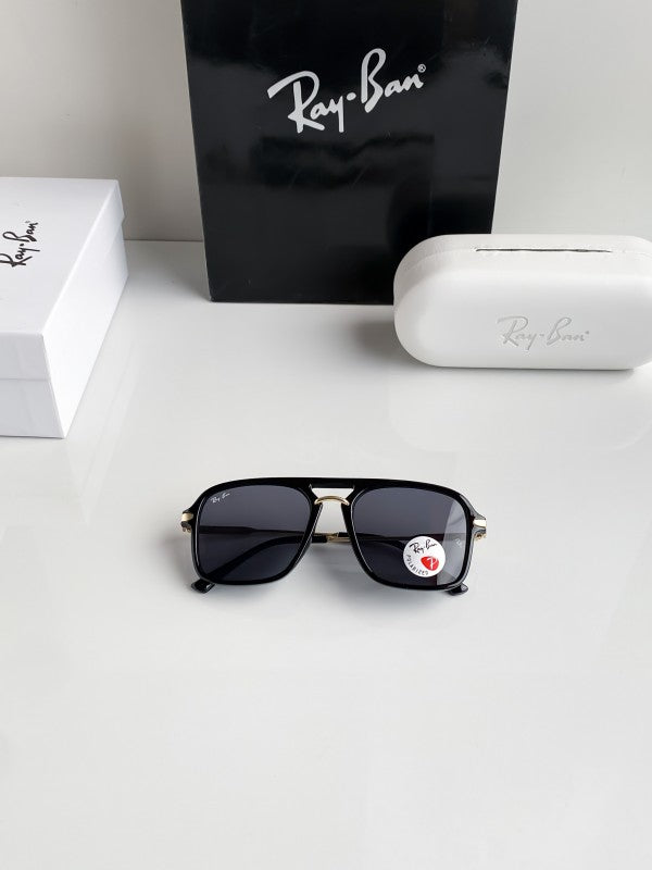 Branded Rb Black Gold Sunglasses Bt (With Original Kit)