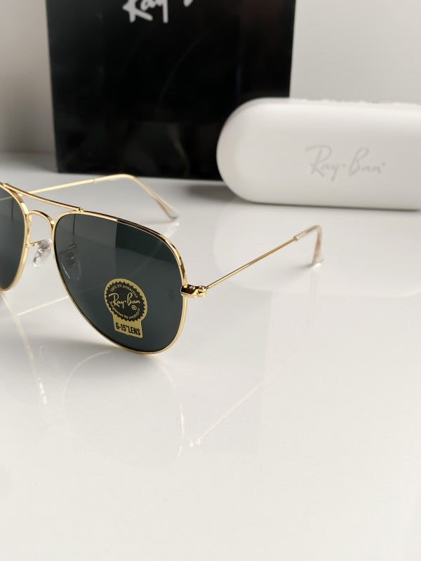 Branded Rb Black Gold Sunglasses Bt (With Original Kit)