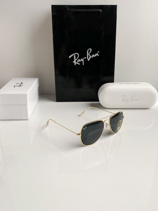 Branded Rb Black Gold Sunglasses Bt (With Original Kit)