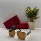 Branded Ctier Gold Brown Sunglasses EW (With Original Kit)