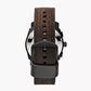 Fossil Machine Mid-Size Chronograph Brown Leather Watch