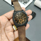 Fossil Machine Mid-Size Chronograph Brown Leather Watch