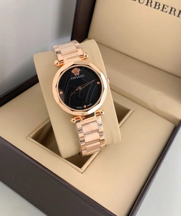 Vrsace Rosegold Black Ladies Watch