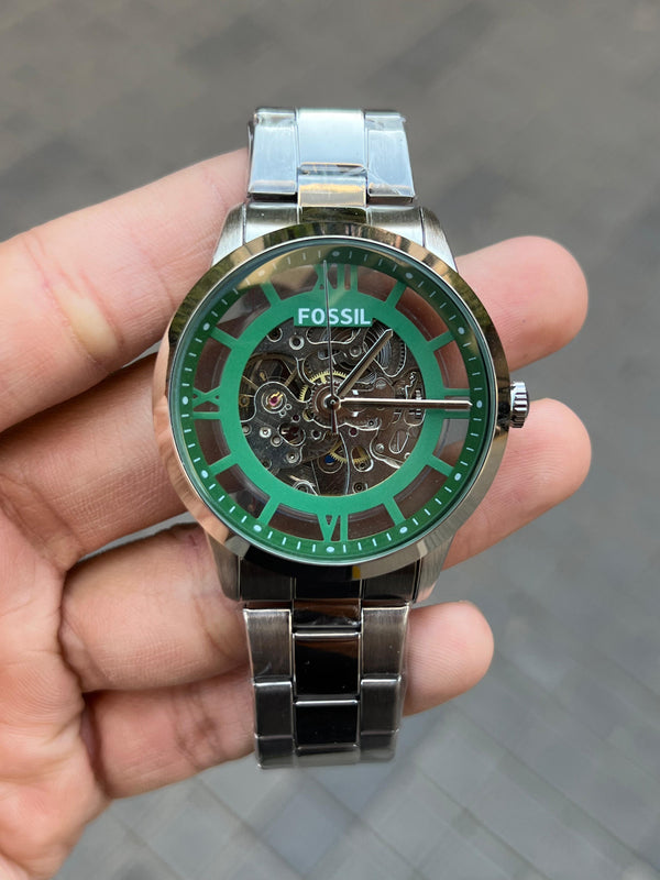 Fossi_l Townsman Chain Silver Green