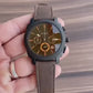 Fossil Machine Mid-Size Chronograph Brown Leather Watch