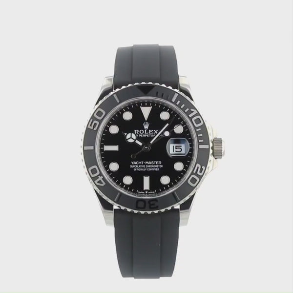 Gents Rolex Yacht-Master 42 226659 18ct White Gold case with Black dial
